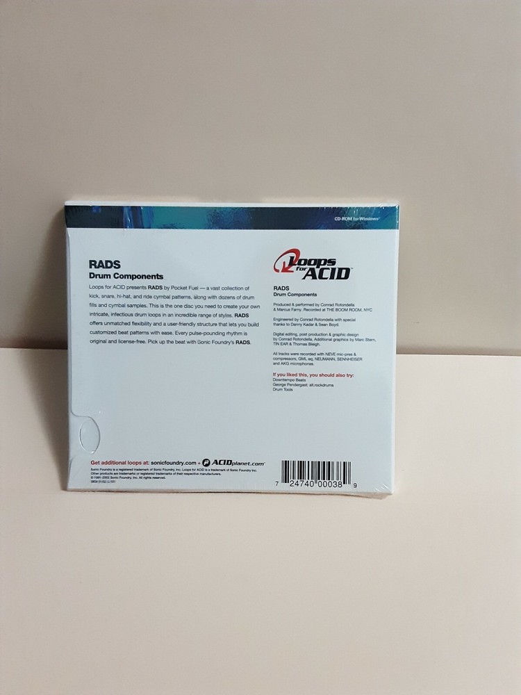 SONIC FOUNDRY RADS Drum Components Rhythmic Architectural Design Systems