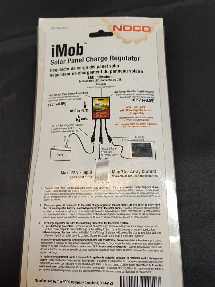 Noco iMob Solar Panel Charge Regulator