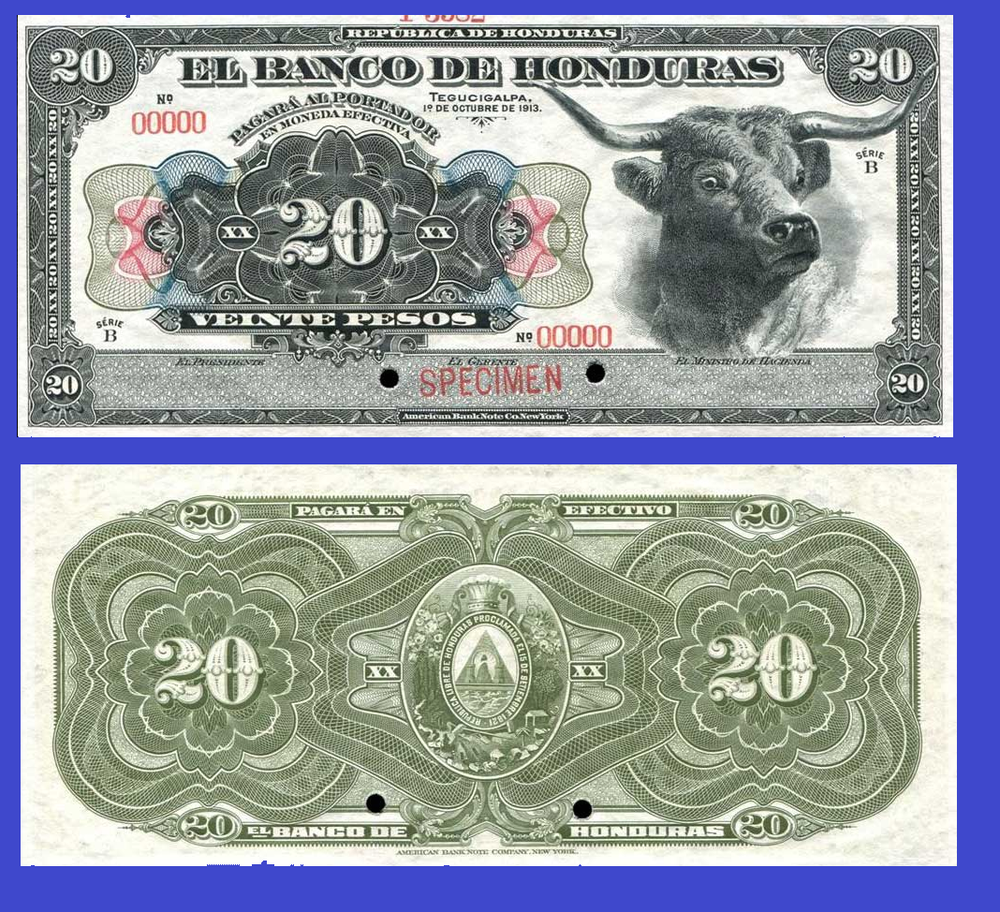 Honduras 20 pesos 1913 - Copy