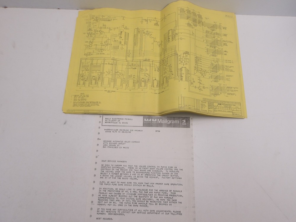Bally: Rapid Fire- Schematics