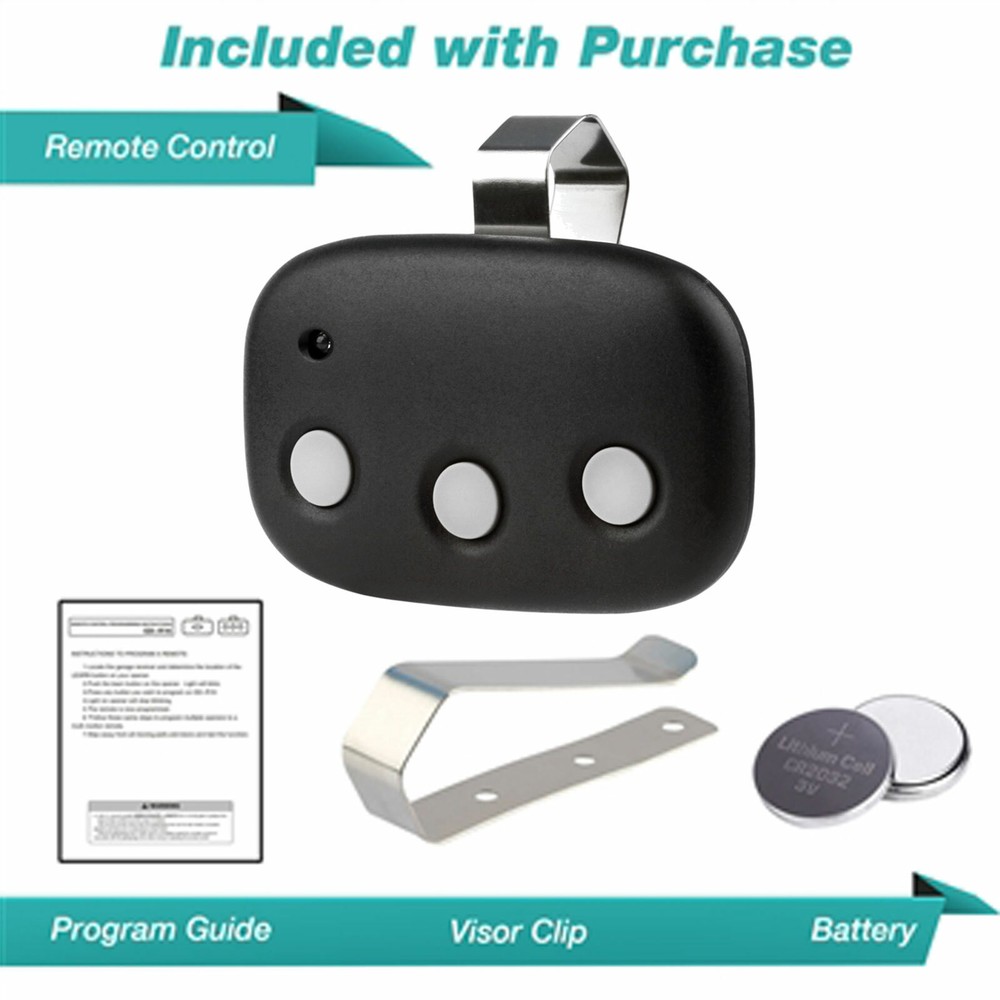 Garage Door Opener Remote 3-Button for Linear Mega Code MCT-3 DNT00089