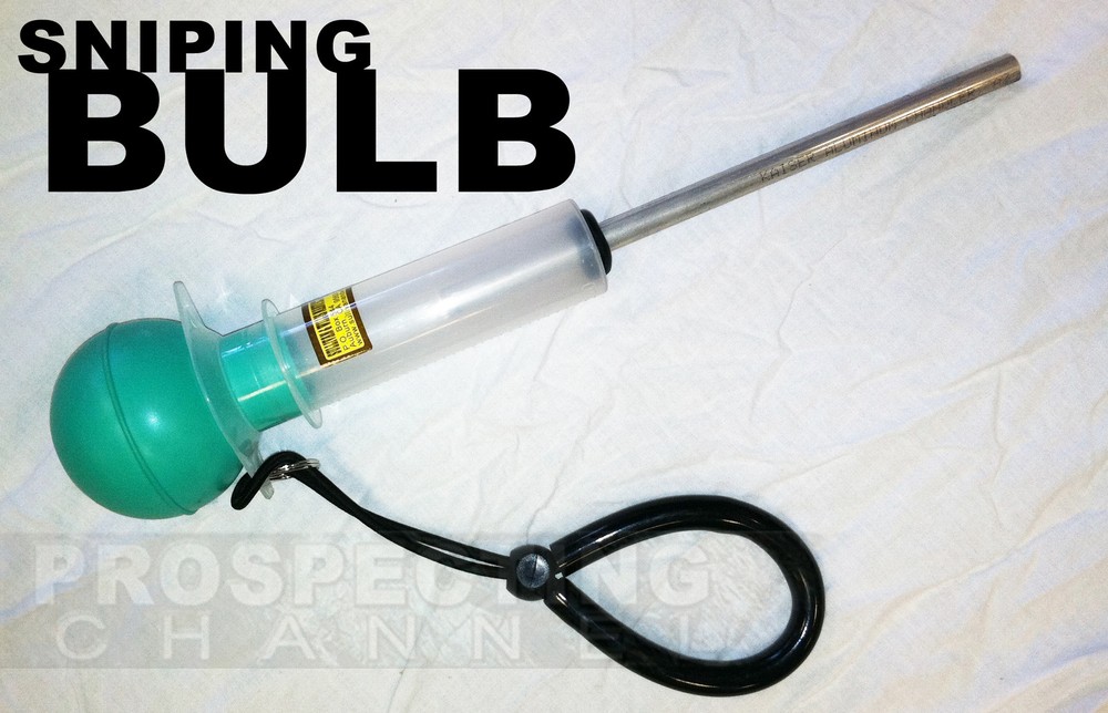 SNIPING BULB with Tether Gold pan Mining Prospecting Suction Tool DEEP SUCTION