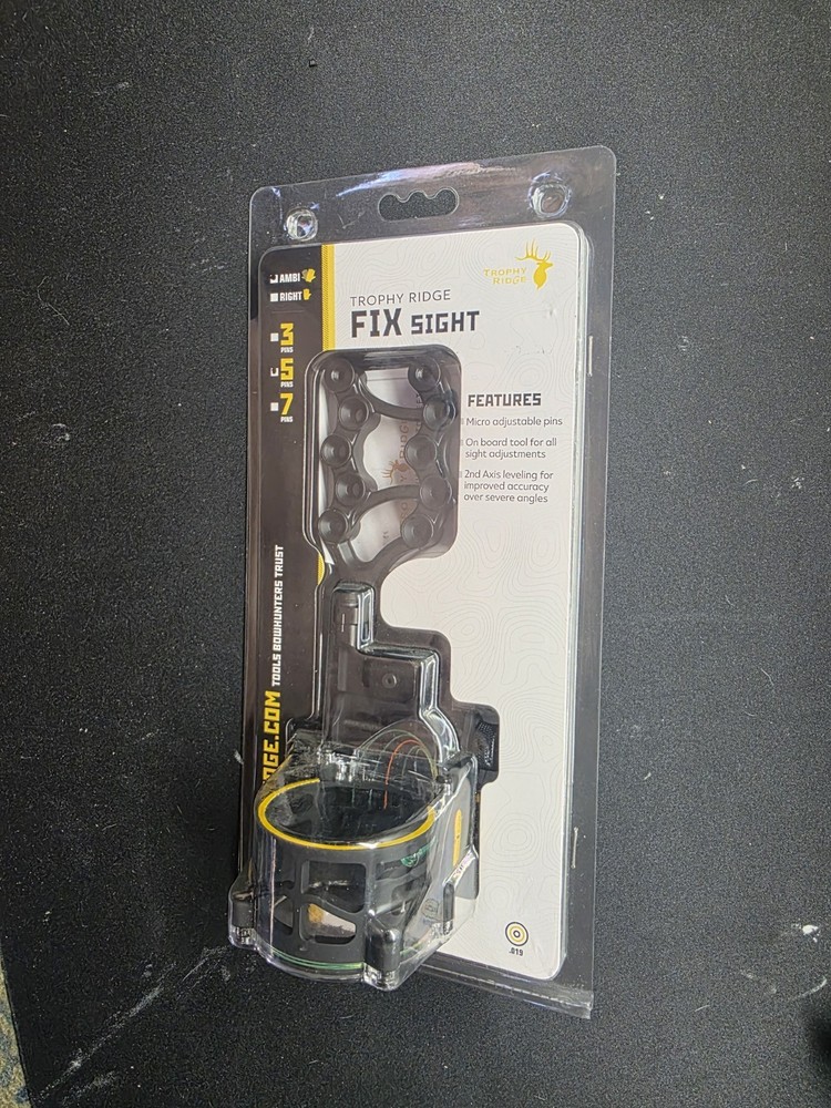 Trophy Ridge Fix Sight Fixed 5 pin Compound Bow Sight Black