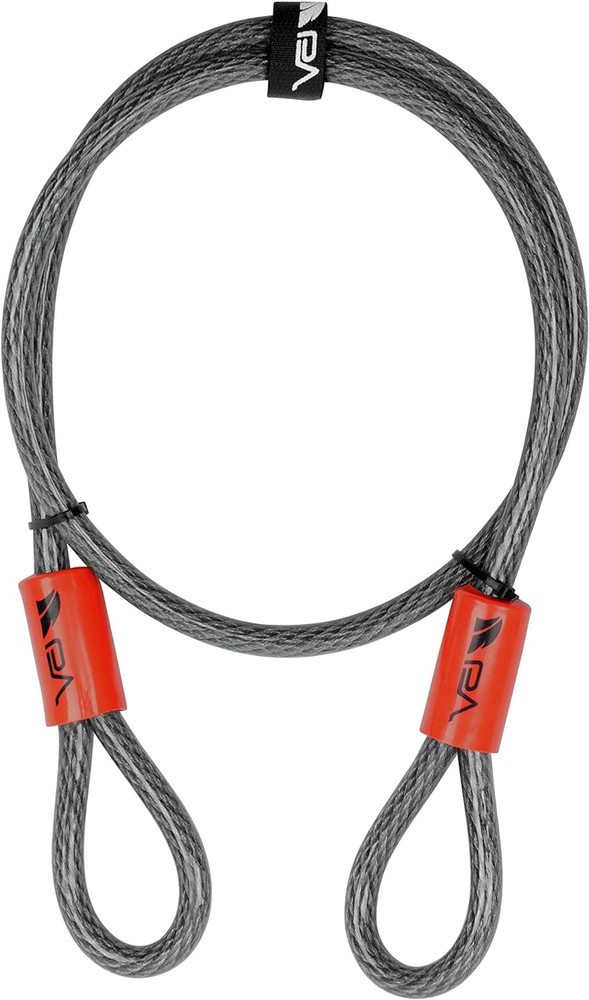 4FT Heavy-Duty Security Cable Lock with Loops – Extra Thick 10Mm (3/8") Braided