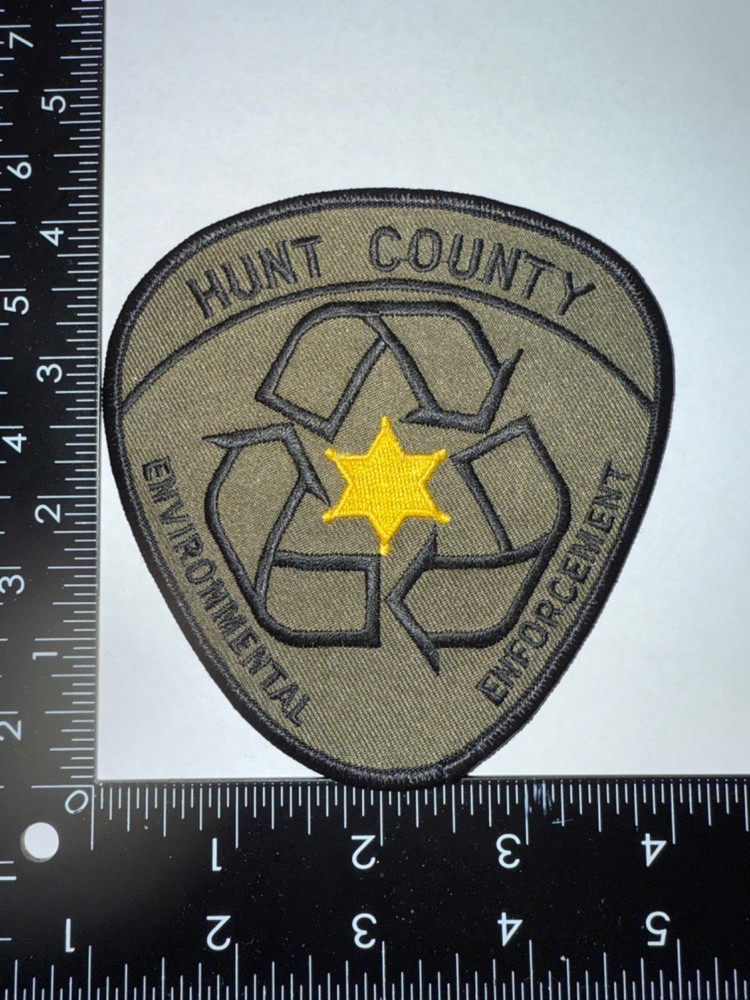 Hunt County Texas TX Environmental Enforcement Shoulder Patch Obsolete