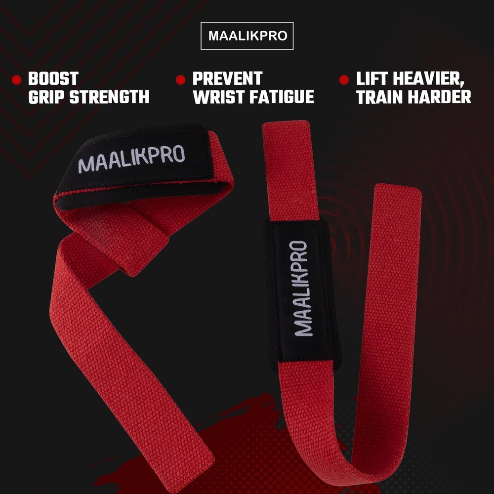 Weight Lifting Straps | Wrist Lifting Strap Red
