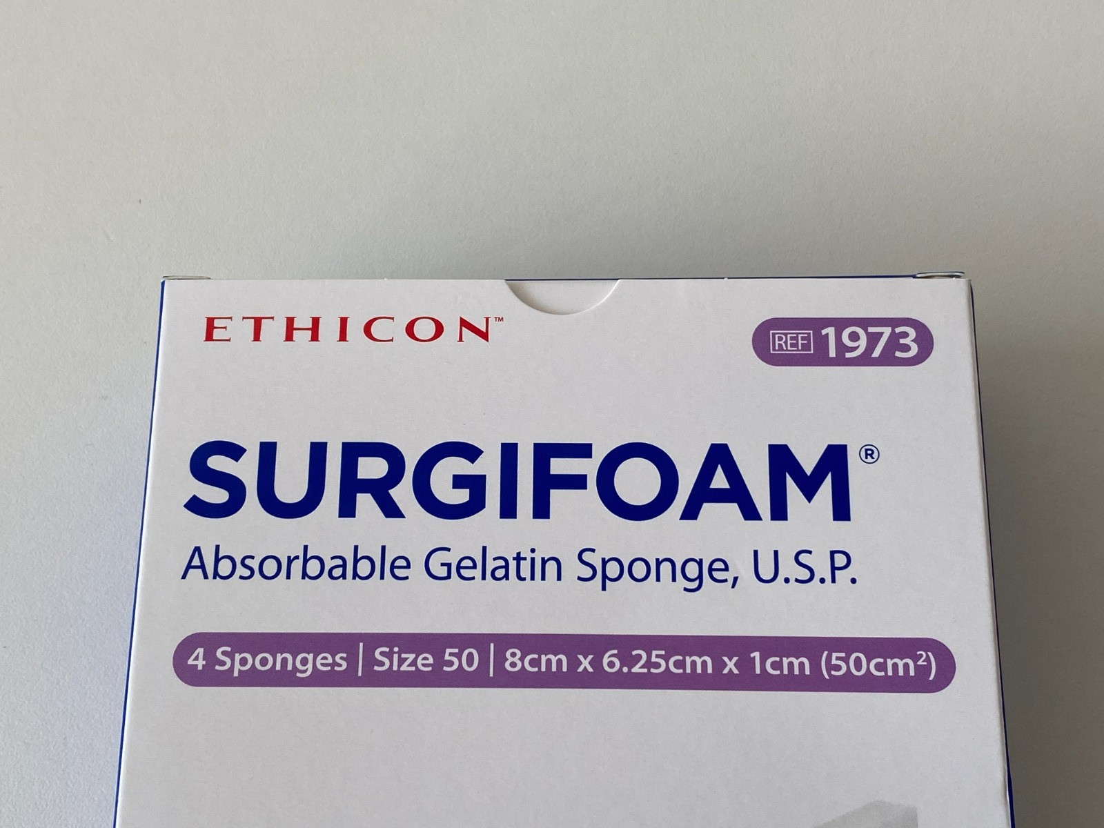 Box of 4 Surgifoam Absorbable 1973 Exp.2029-04 (*CC28/H56/DD17/DD36*)