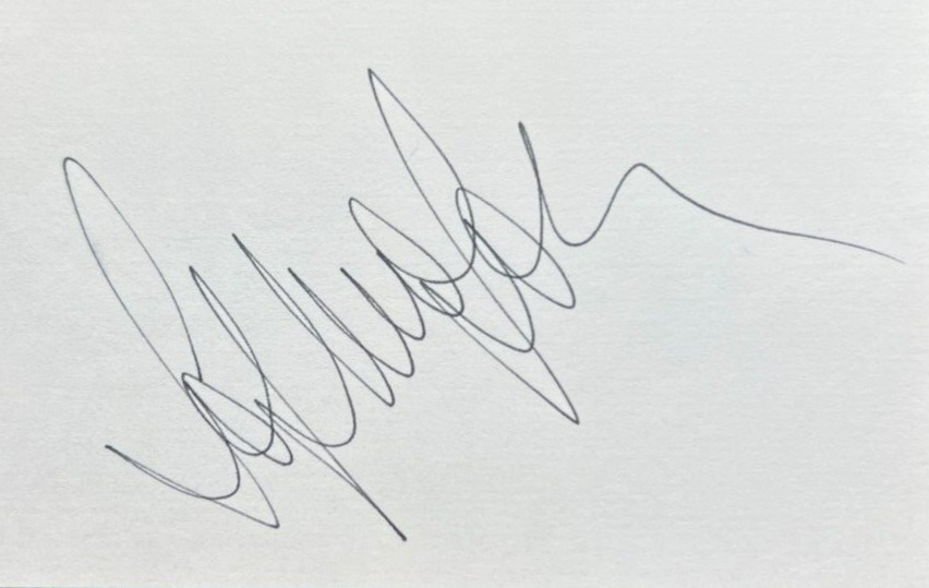 SOFIA LOREN ~ Signed/Autographed 3x5 Index Card ~ No COA