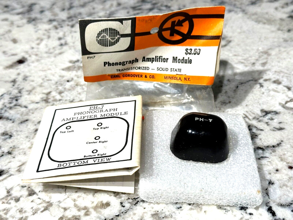 CARL CORDOVER & CO. Phonograph Amplifier Module PH7 Transistorized SS NOS Open