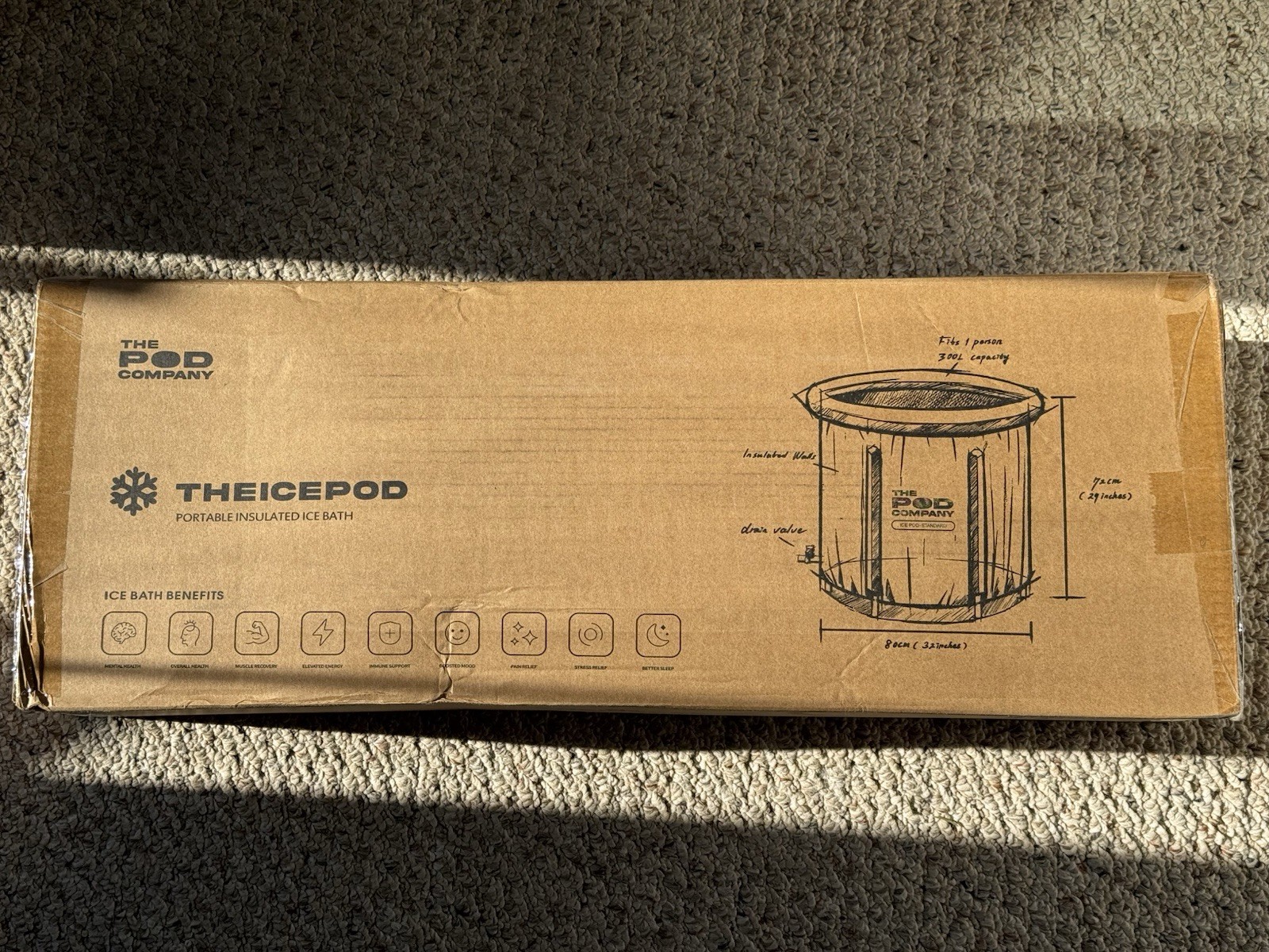 The Ice Pod Portable Ice Bath for Recovery, Collapsible Cold Plunge Brand New