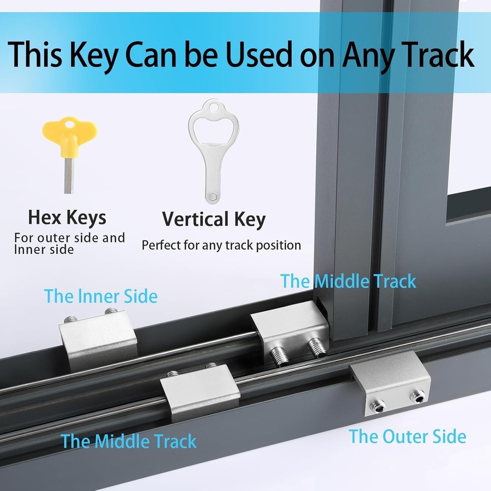 12 Pack Sliding Window Locks with Key – Safety & Security Solution