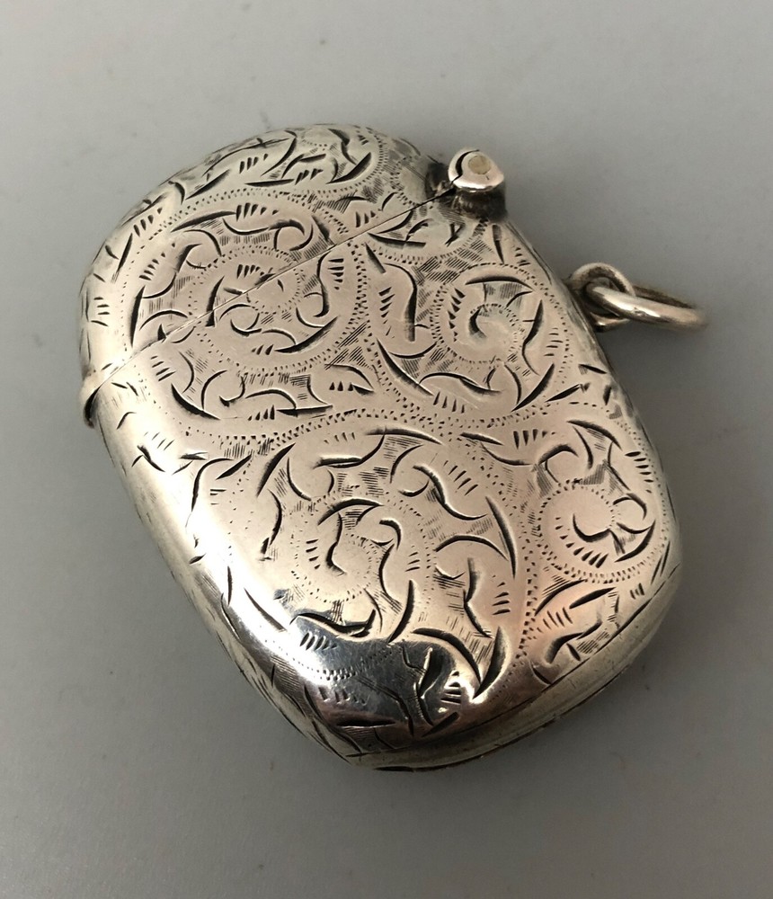 Victorian Risings Patent Silver Vesta Case 1898 CZX