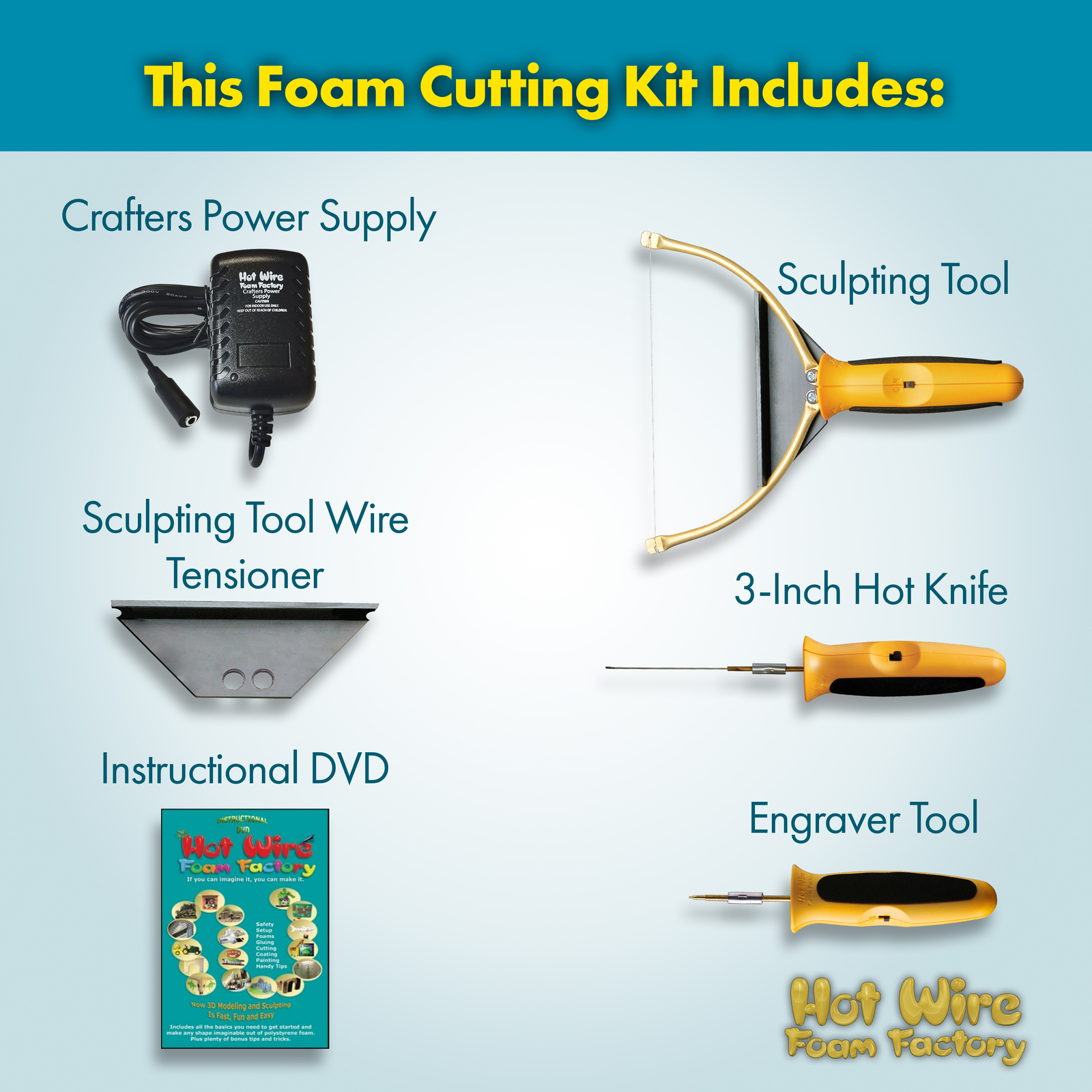 Hot Wire Factory Crafters 3-In-1 Reconditioned Foam Cutting Kit