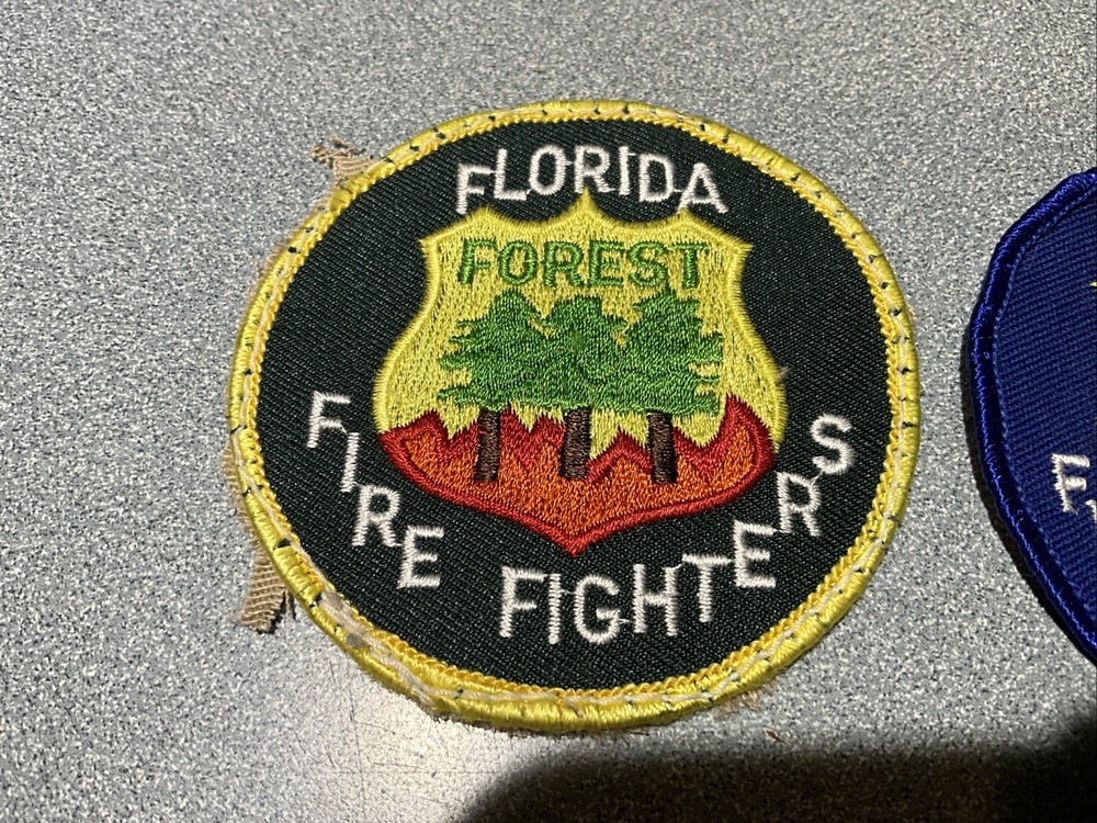 2 OLD USED Florida patch FOREST FIRE FIGHTERS ( diff color)