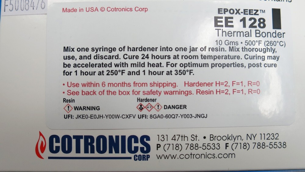CoTronics Duralco 128 HeatSink Electronics Potting Compound Epoxy Ceramic 500dgs