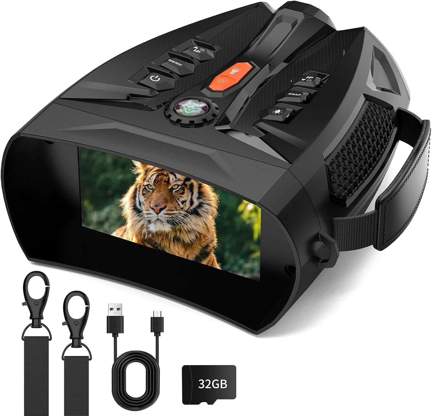 🥇Night Vision Goggles, 4K Night Vision Binoculars 5000mAh Charging Battery 32GB