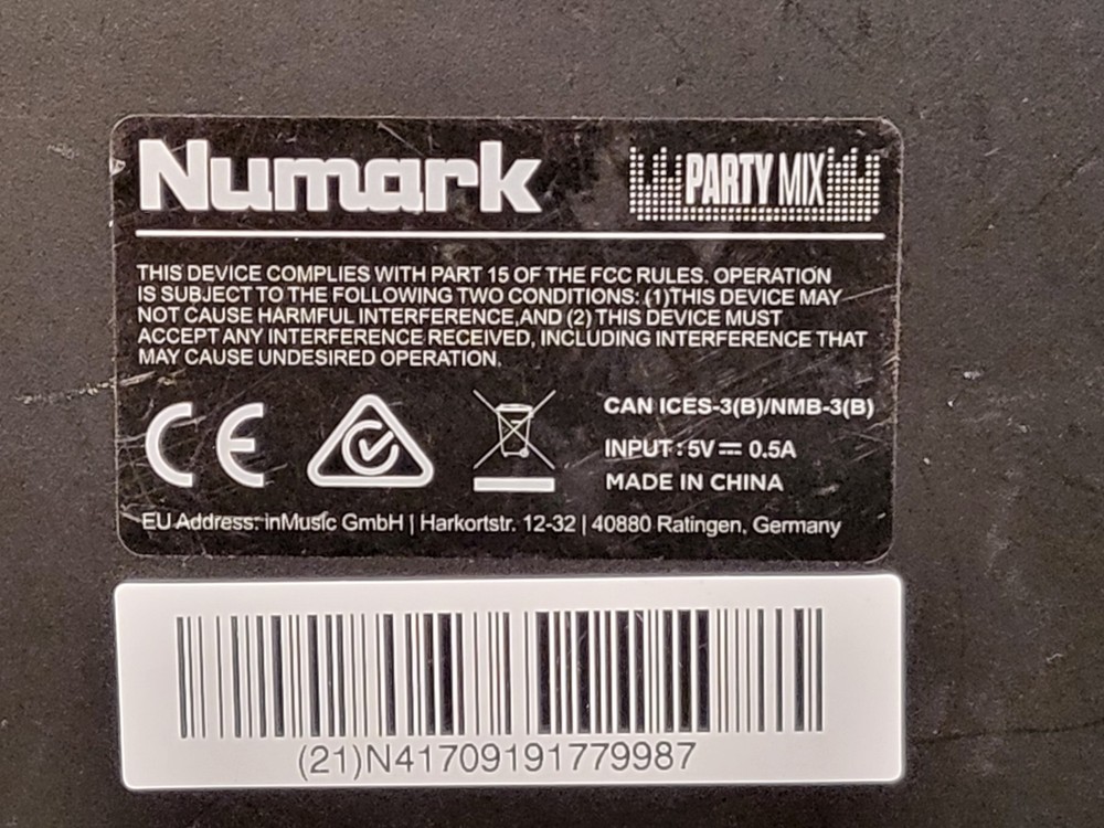 Numark Party Mix DJ Controller With Built In Light Show.
