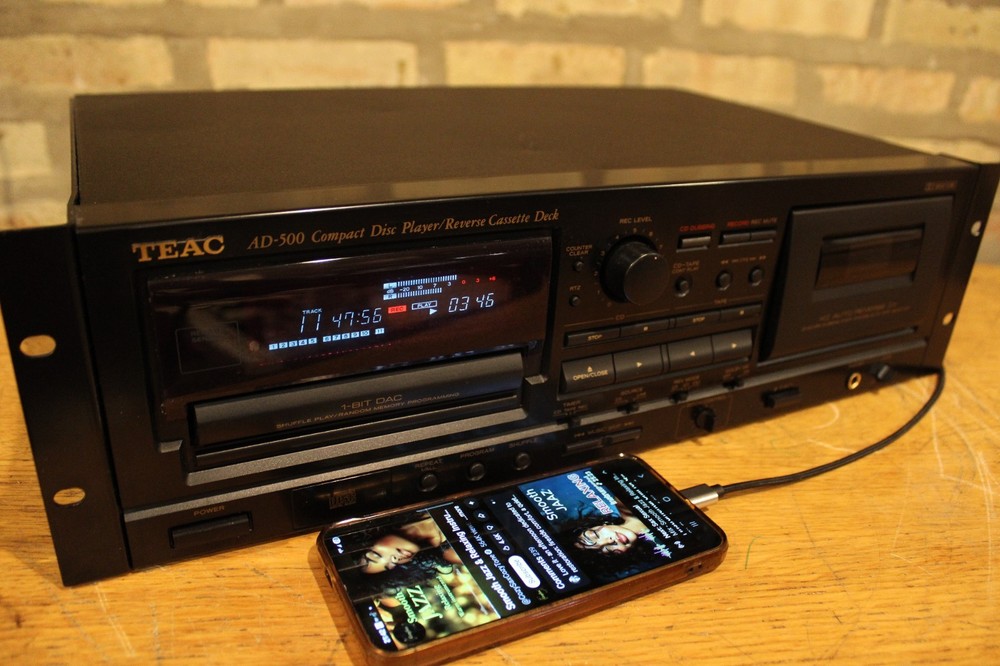 TEAC AD-500 CD Player & Auto-Reverse Cassette w/remote Serviced Fully Functional
