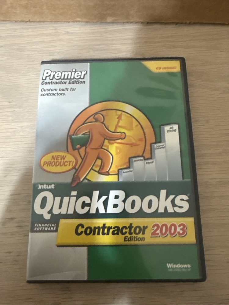 Intuit Quickbooks 2003 Premier Contractor Edition Upgrade Only EUC w/Key Code