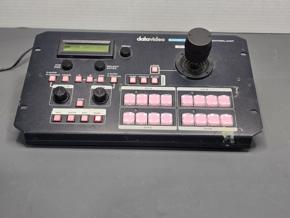 Datavideo RMC-180 PTZ Camera Controller Unit 12V DC Power Tested