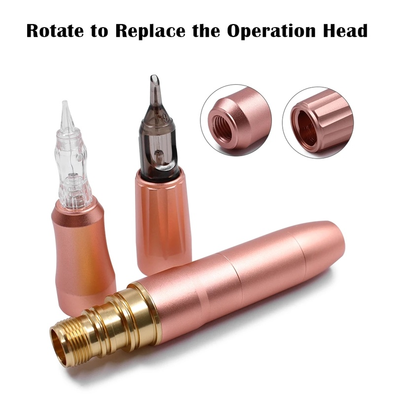 Permanent Makeup Tattoo Machine with 2 Head 3D Microblading Tattoo Gun