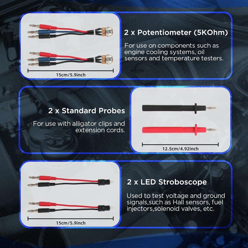 48PCS Multimeter Test Leads Kit Electrical Circuit Testers Leads Diagnostic Tool