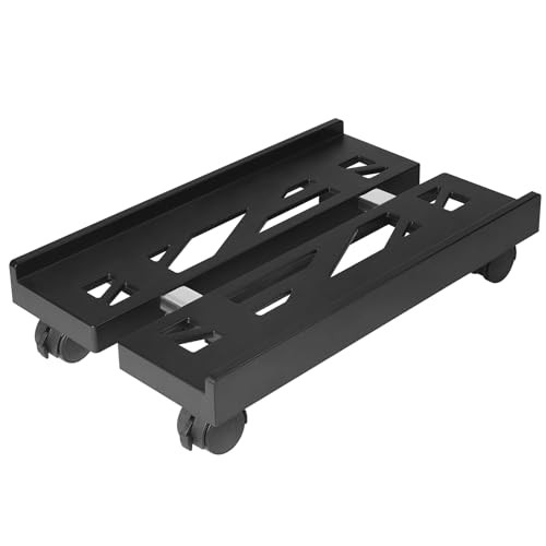 Adjustable Computer Tower Stand, PC Stand Mobile CPU Stand with 4 black