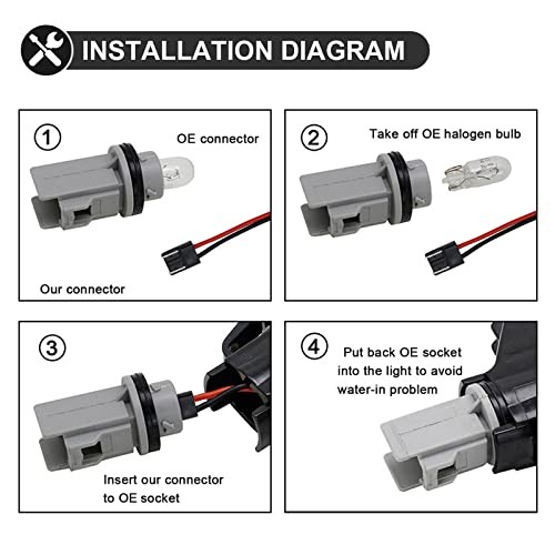 Front Sequential LED Side Marker Light Replacement For 2003-2013 E60/E61