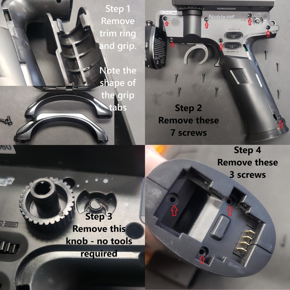 Throttle Trigger Replacement for Flysky Noble NB4+/NB4+ Pro - 2 Pack