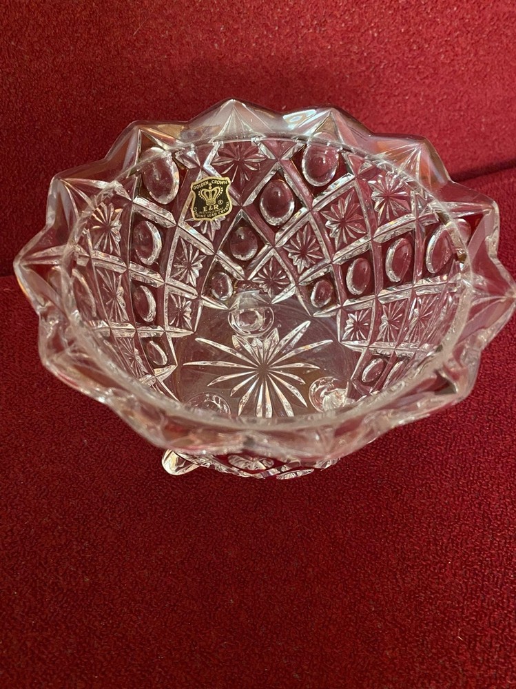 Bowl footed Golden Crown Crystal