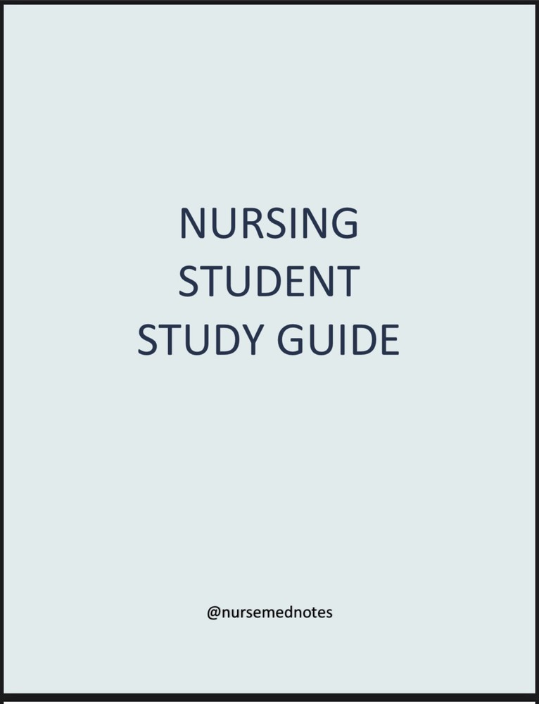 Nursing Student Study Guide NEW UPDATED VERSION 2025