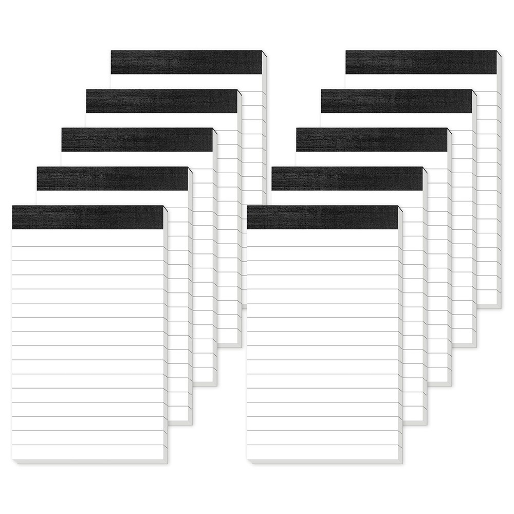 10 Pack Small Note Pads 3x5 Lined Writing Mini 3 x 5 Inch, White