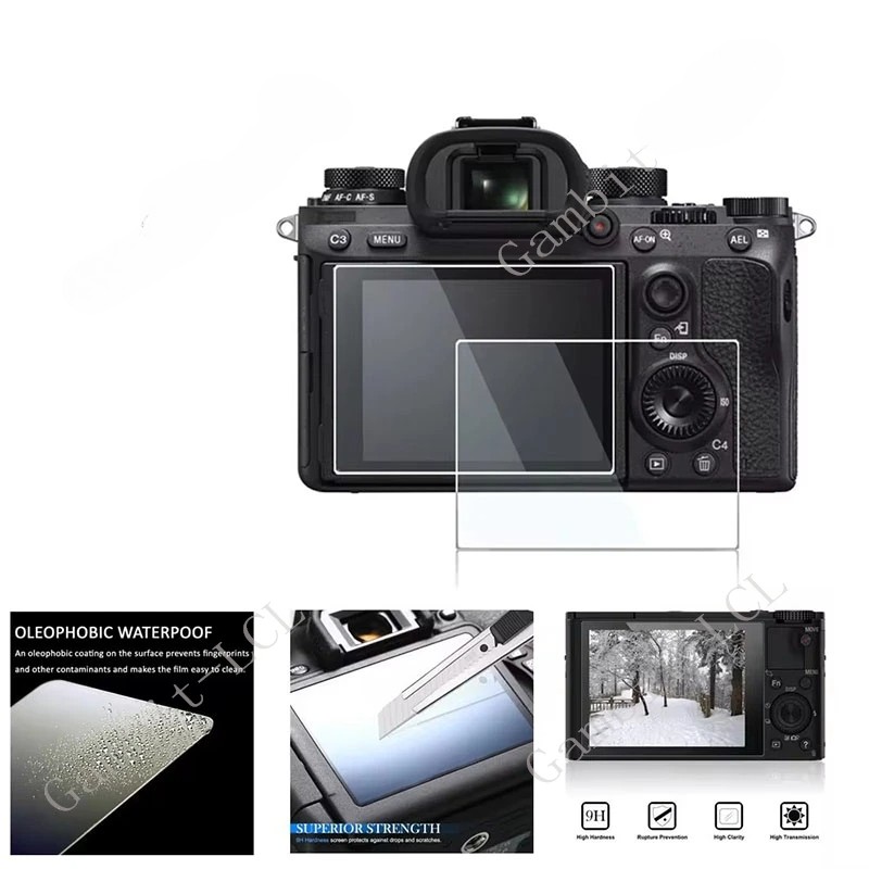 2PCS Sony Alpha A5000 A6000 A6100 A6300 Camera Tempered Glass Screen Protector