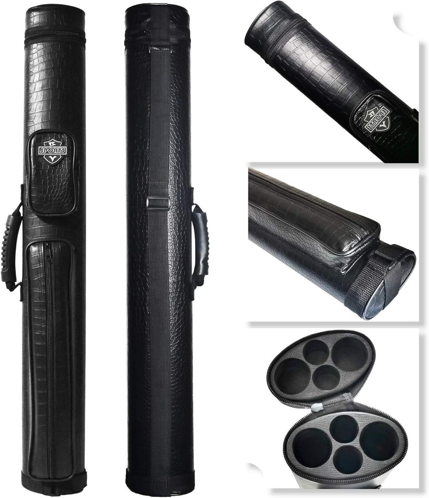 Adjustable Strap 2x2 Hard Shell Pool Cue Case for Billiards – Perfect Protection