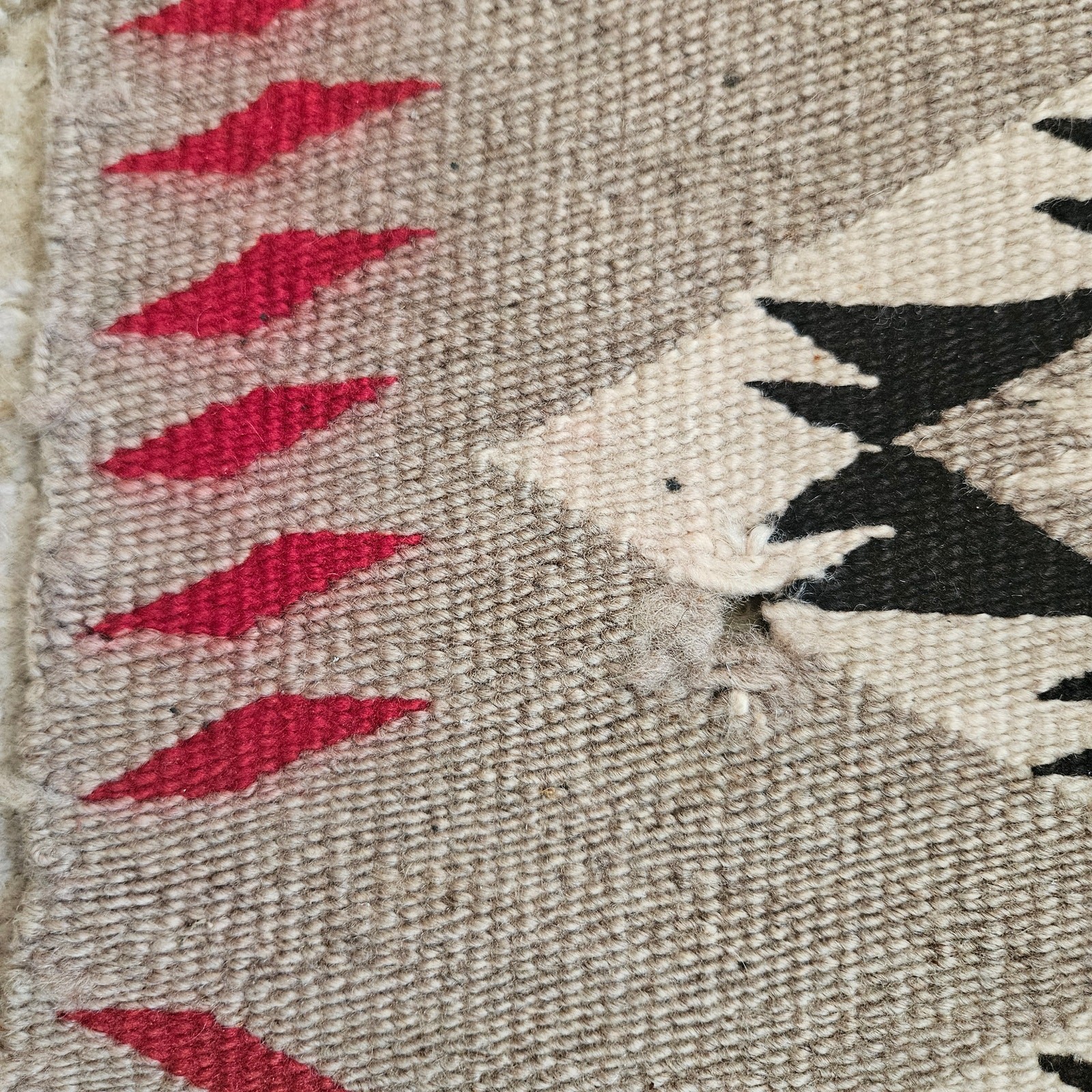 Authentic Early 1900's Navajo American Indian Rug, 24" x 36"