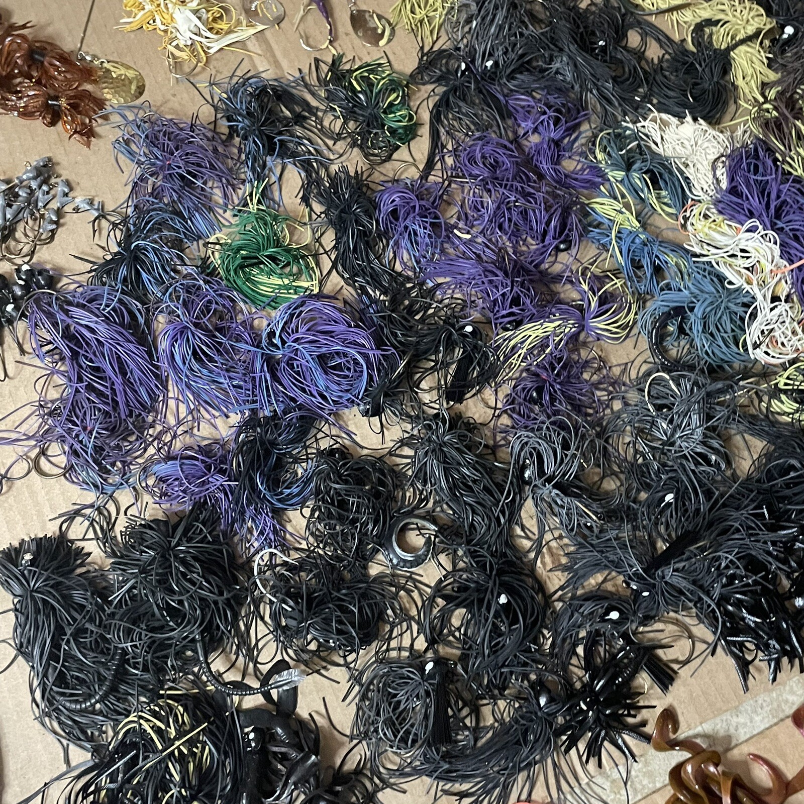 Vintage Fishing Lot Jig Heads Spoons 3 Tackle Boxes Plano Fenwick 100s Of Pcs