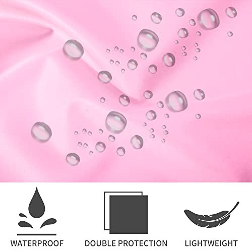 4 Packs Chef Apron with 2 Pockets, Waterproof Adjustable Polyester Blend Pink