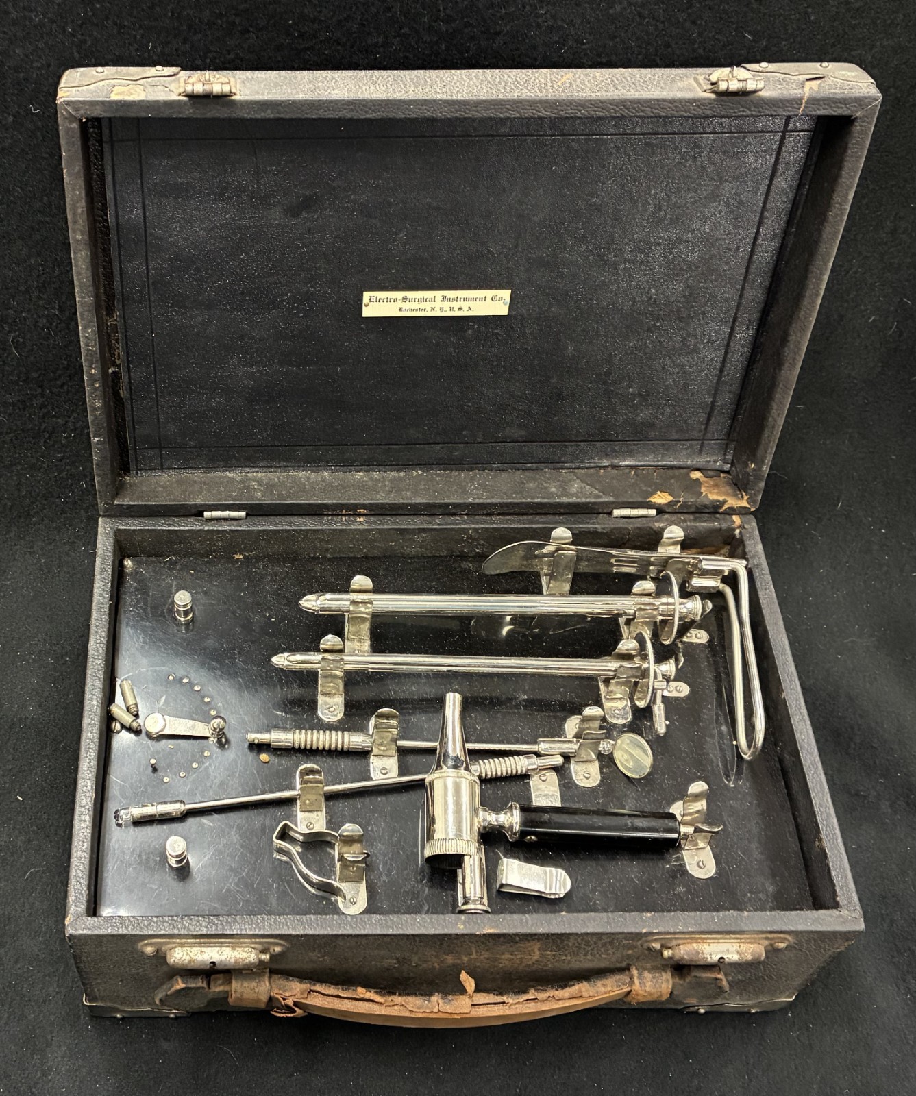 c.1915 Antique Electro Surgical Instrument Co. Set w/ Case