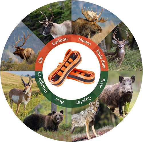 Deer Drag Ropes with Harness, 2PCS Durable Hunting Pull Strap 76"...