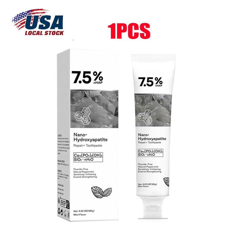 7.5% Hap Nano-Hydroxyapatite Toothpaste Remove Deep Clean For Sensitive Teeth US