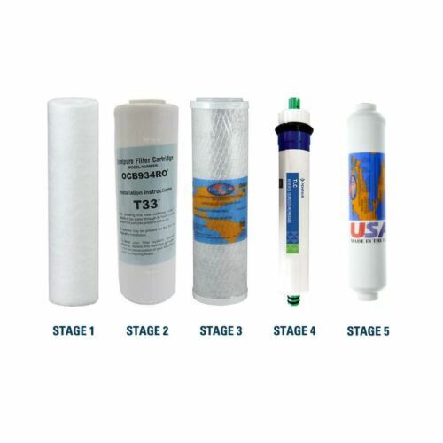 iSpring RCC7 Compatible RO Filter Kit with 75 GPD Membrane