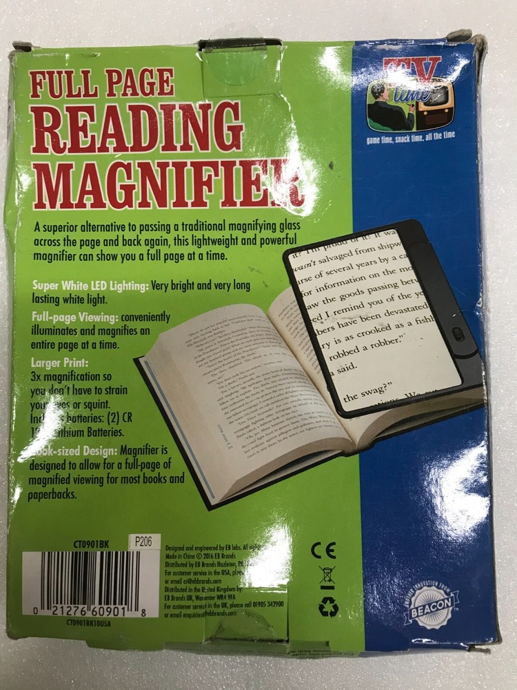 Full page reading magnifier whit led's