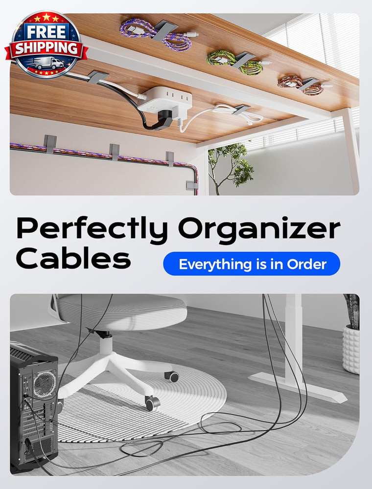 100Pcs Adjustable Hook and Loop Cable Ties for Easy Wire Management