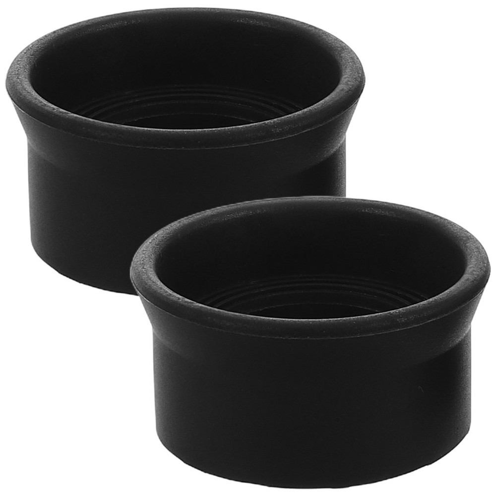 2 Pcs Microscope Eyepiece Cover Rubber Protector Binoculars Parts