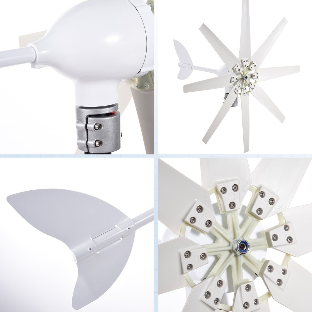 1200W Wind Turbine Generator 24V Controller Home Windmill Kit