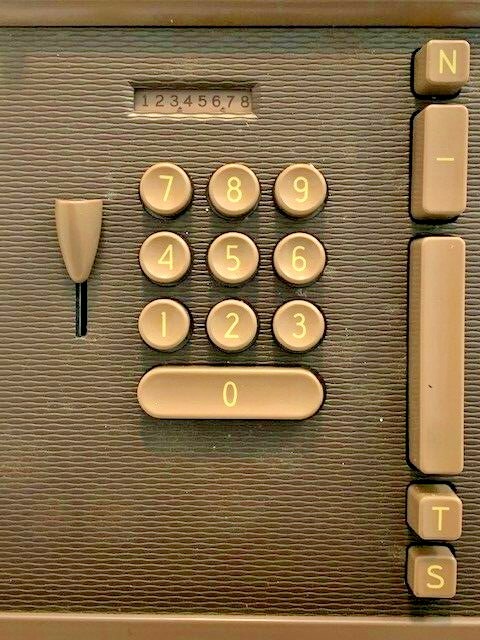 Vintage Victor Imperial 10 Key Push Button Adding Machine+Case/As-Is/Untested