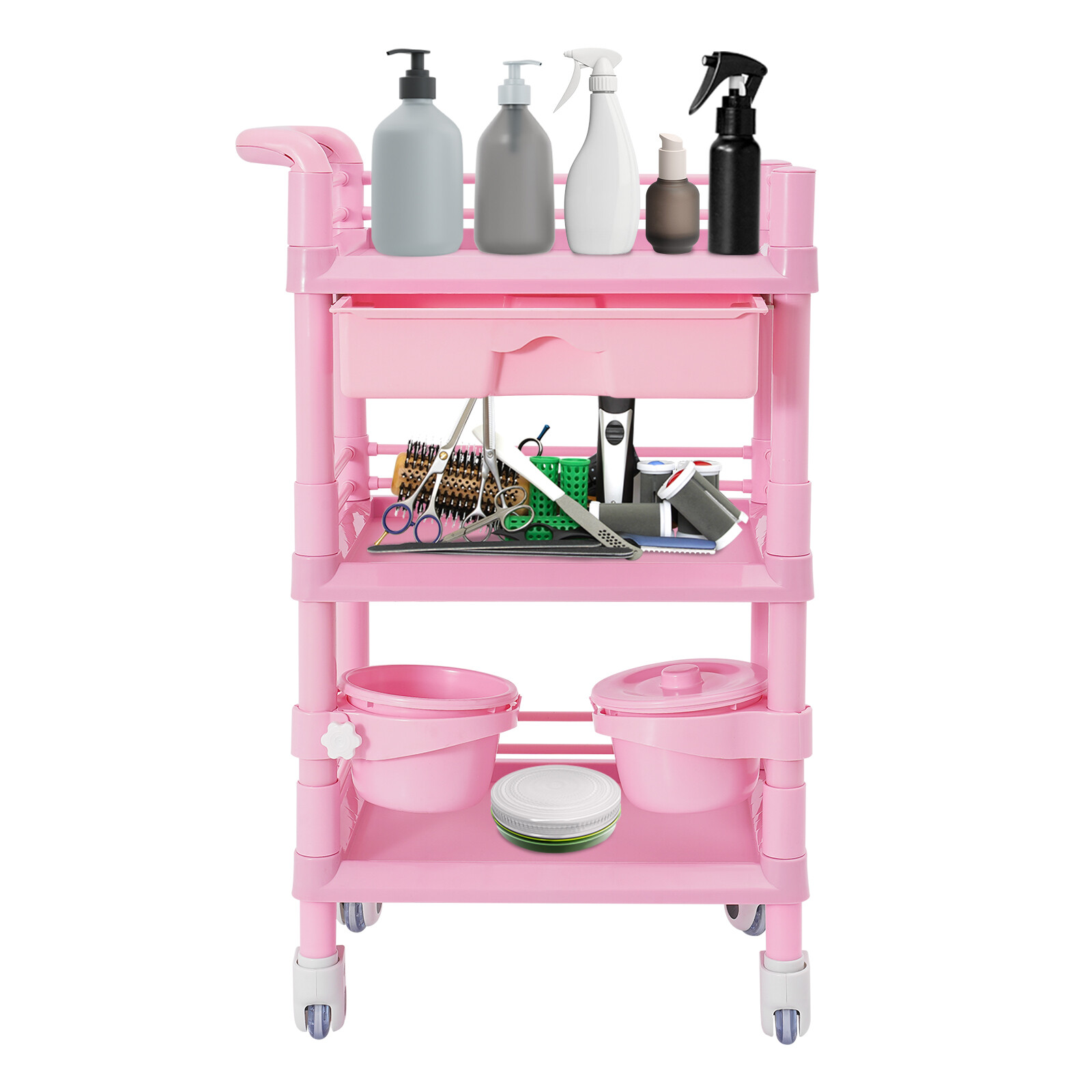 80kg/176.37lbs Movable Salon Storage Cart Beauty Organizer Mobile Storage Cart