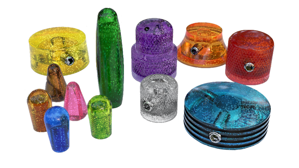 Xentric Guitars - METAL FLAKE Series Resin Guitar Knobs & Switch Caps