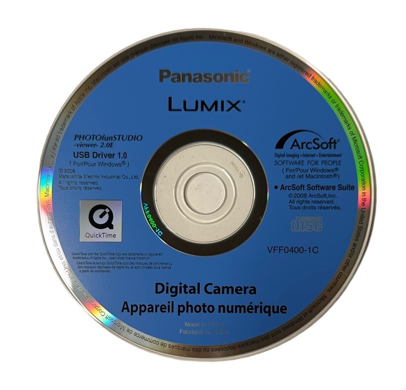 Panasonic Lumix DMC-LS80 Camera Driver Software Disc 2008 PHOTO FunStudio USB