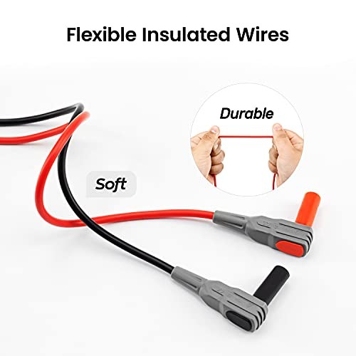 Multimeter Test Lead Set for Electrical Testing, Soft Silicone Test 11PCS